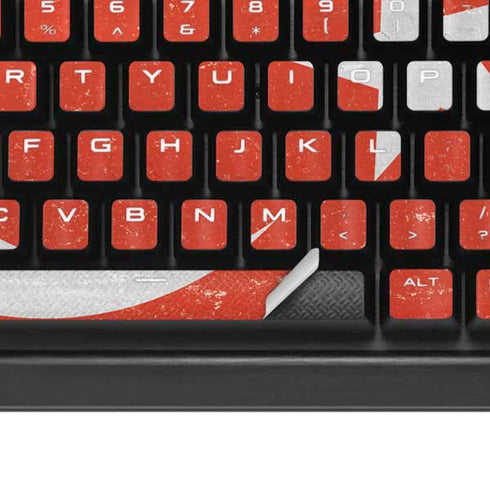 Turkish Flag Distressed K95 RGB PLATINUM Mechanical Gaming Keyboard Skin